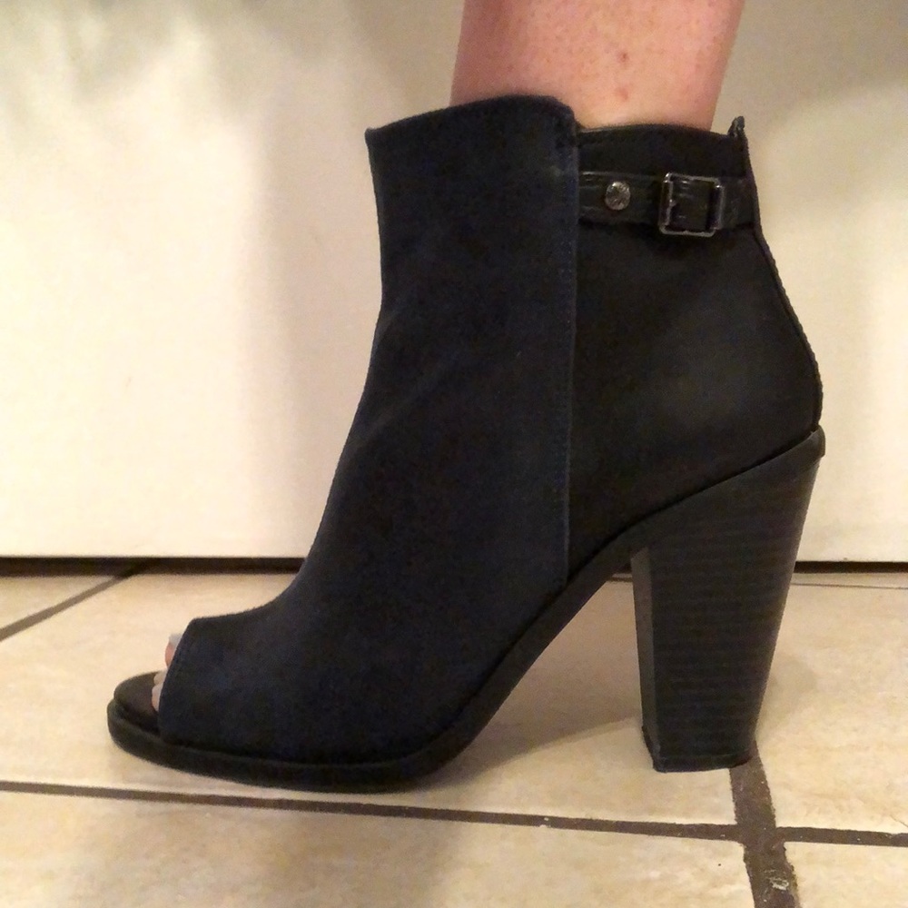Peep Toe Heel Booties